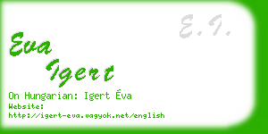 eva igert business card